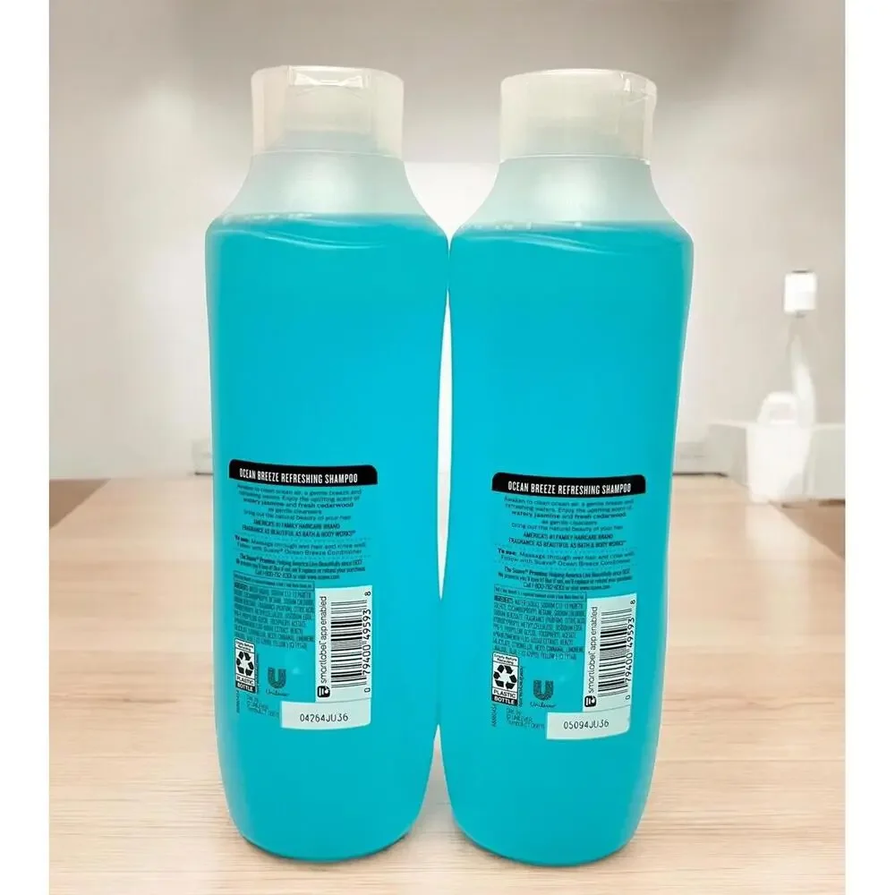 Suave Essentials‎ Ocean Breeze Refreshing Shampoo 22.5oz Family Size 2 Pack